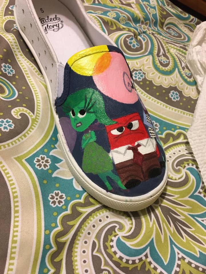 Hand painted Adult slip ons