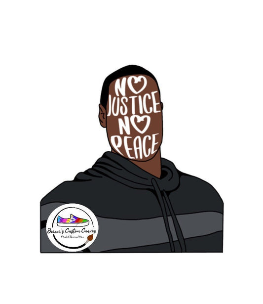 No Justice, No Peace BLM Vinyl Sticker