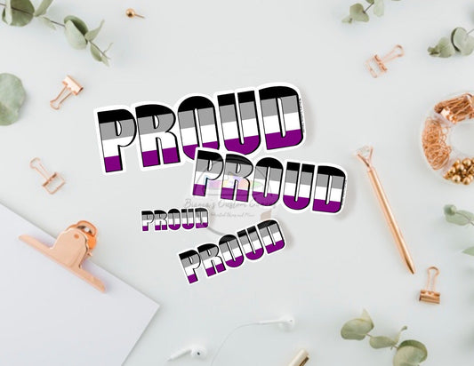 Asexual pride waterproof vinyl sticker