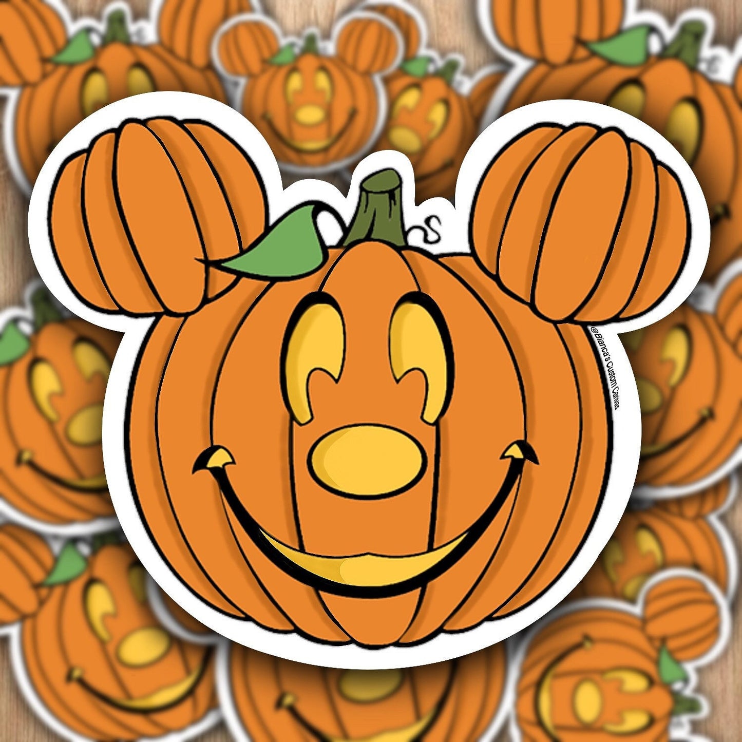 Mickey pumpkin vinyl sticker