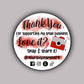 Personalized Thank you packaging stickers