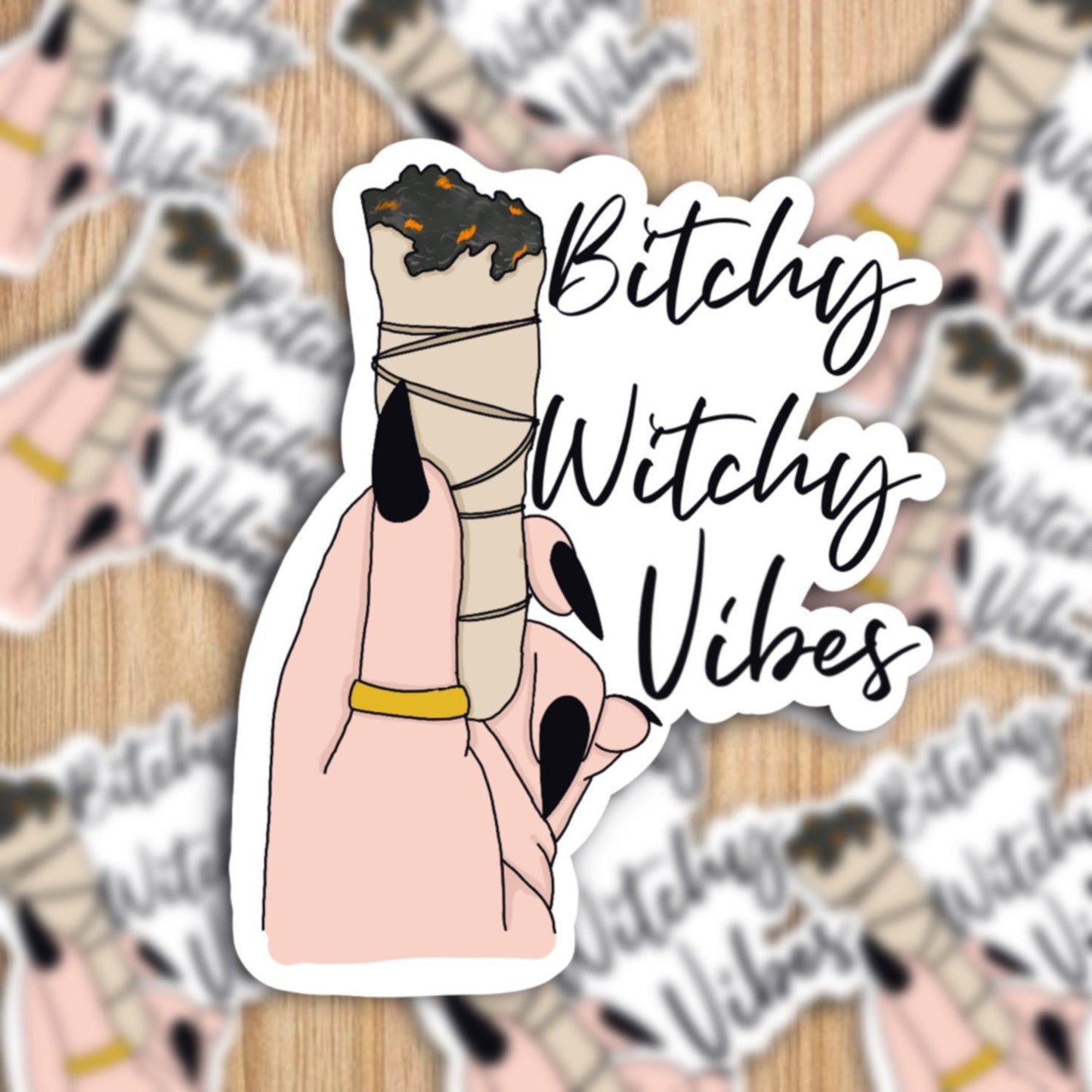 Bitchy witchy sage cleanse sticker