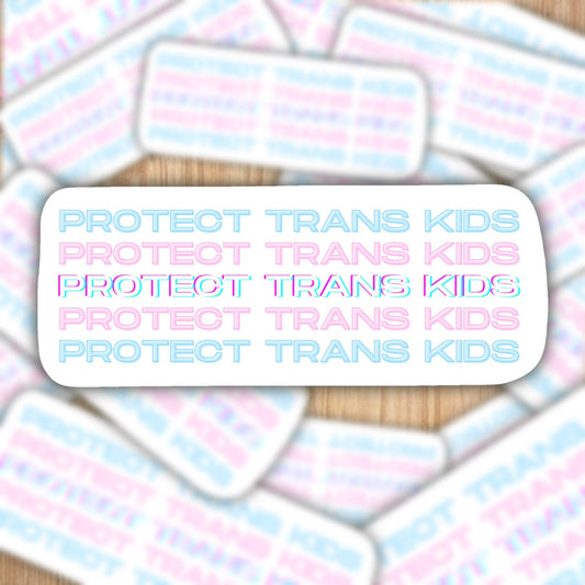 Protect Trans Kids Lgbtq unity Waterproof sticker