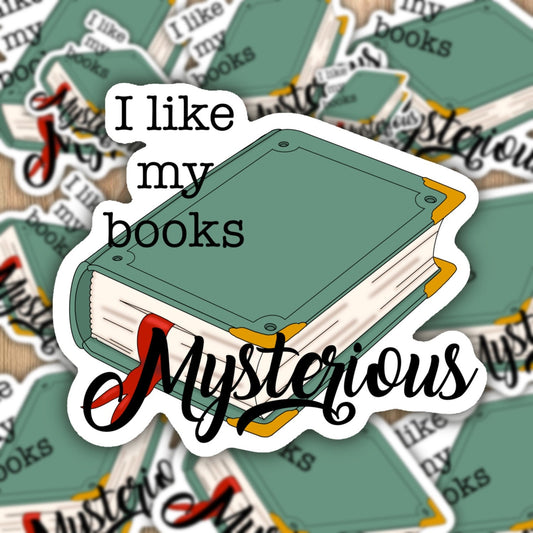 Mystery book waterproof vinyl sticker, mystery novels, booktok sticker, mystery book lover, mystery genre