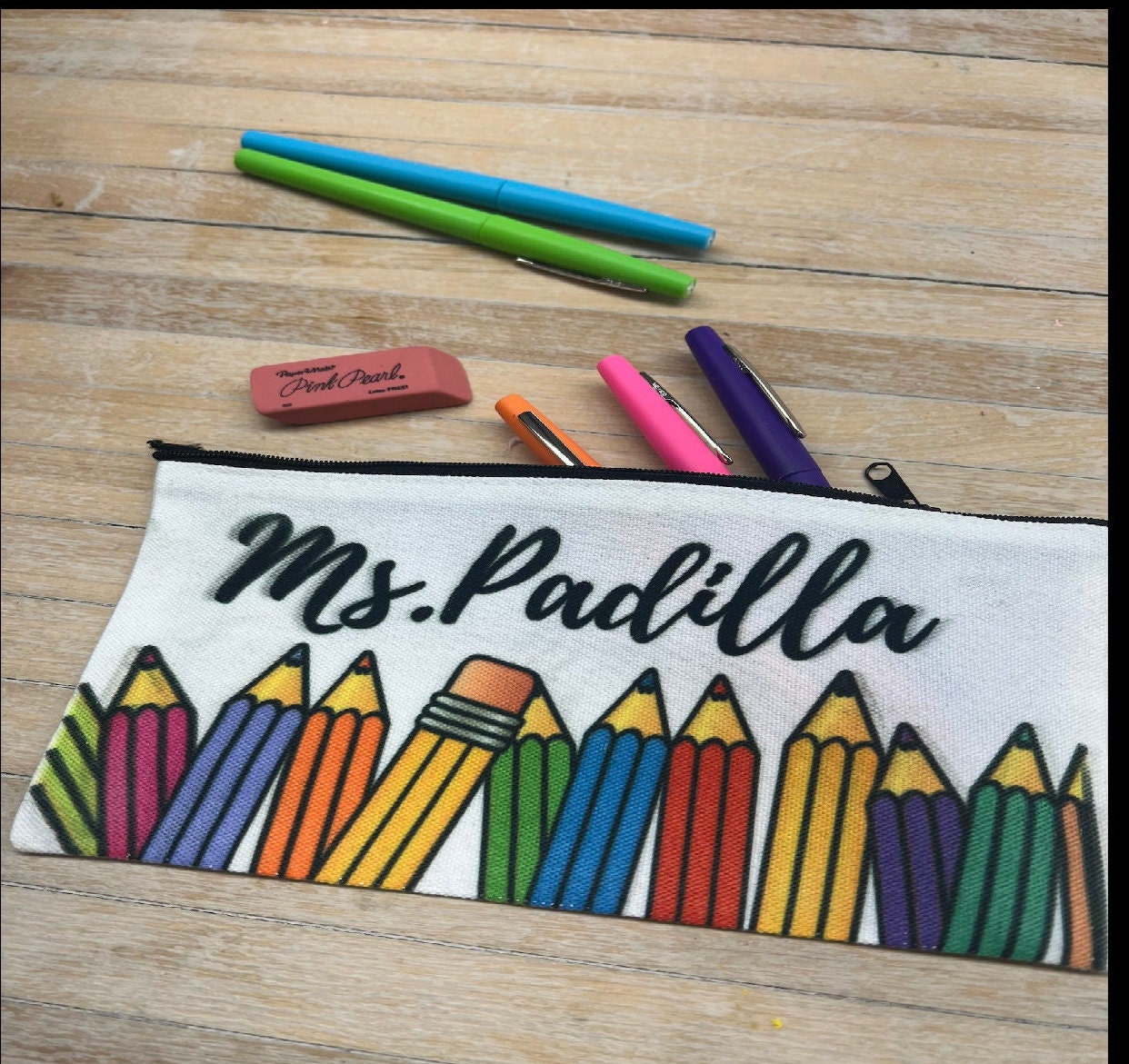 Custom Last name Teacher Pencil Case