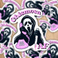 Holographic Ghostface Chismosa, scream waterproof vinyl sticker