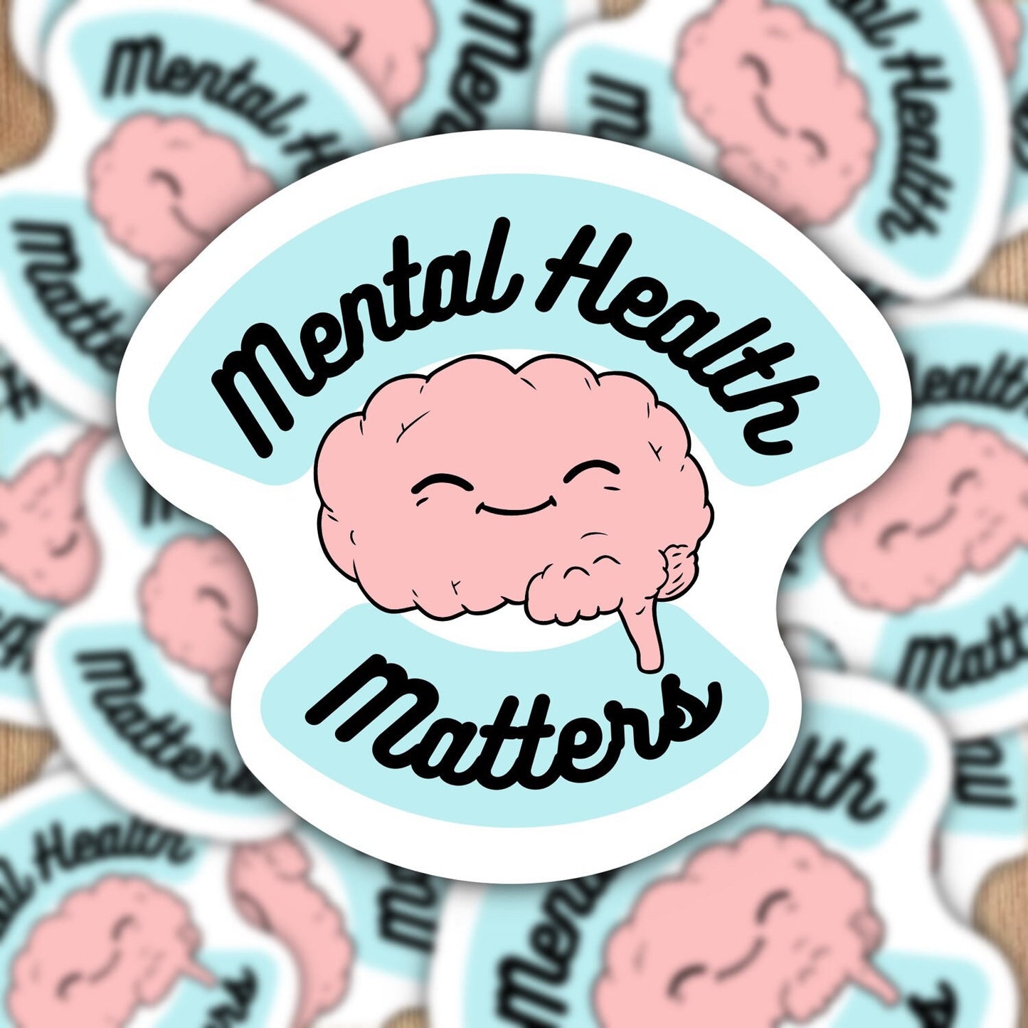 Mental Health Matters Waterproof sticker, Mental Health brain sticker