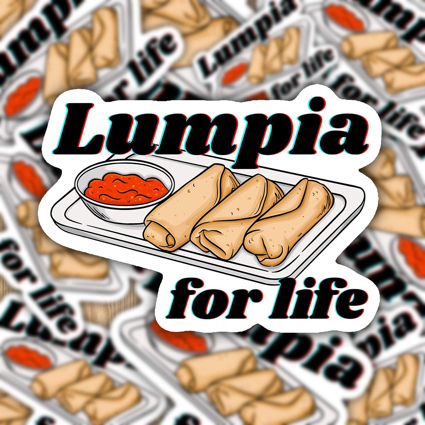 Lumpia for life Waterproof sticker, Filipino sticker, AAPI month