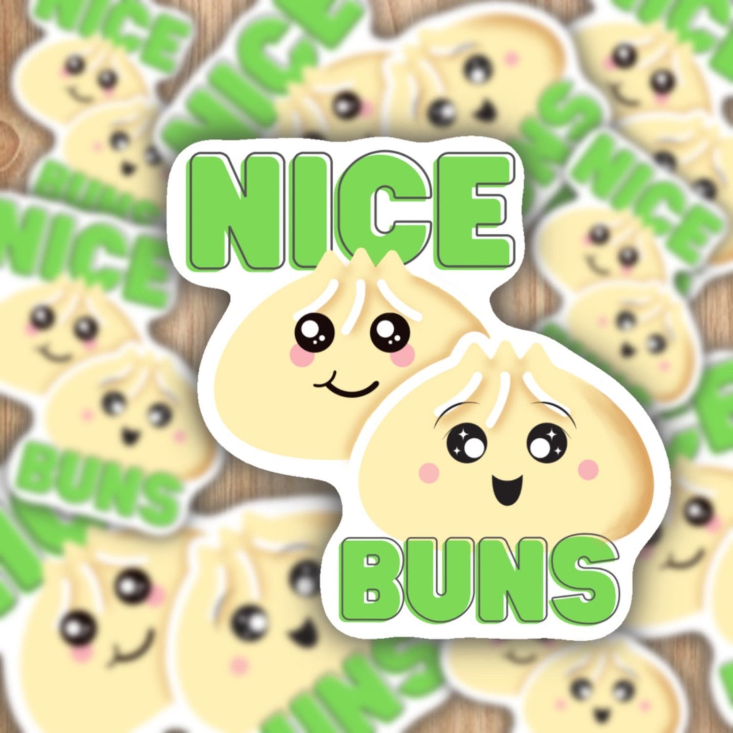 Nice buns dumpling Waterproof sticker, Bao bun sticker