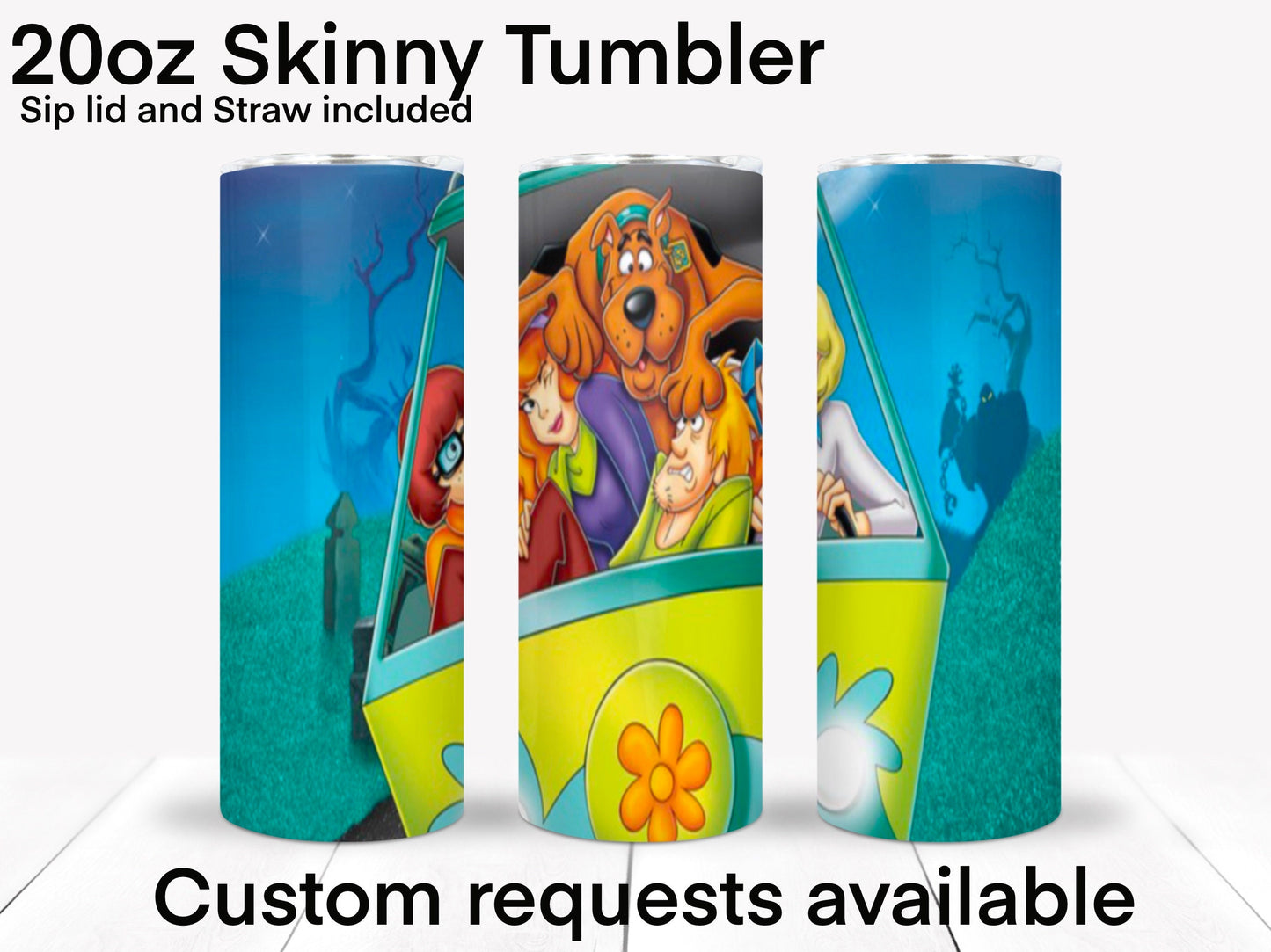Scooby Doo 20 oz tumbler| Mystery Machine tumbler| Mystery INC tumbler| scooby tumbler