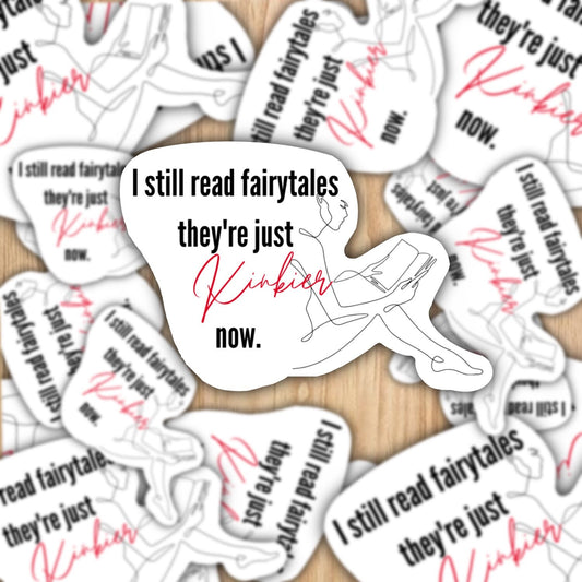 Kinky fairytales waterproof vinyl sticker, romance novels, booktok sticker, romance book lover