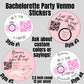 Buy the bride a drink stickers| Bachelorette Party Venmo Stickers| Buy the bride a drink| Venmo the bride